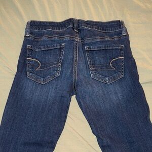 American Eagle Outfitters Dark Blue Straight Leg Jeggings
